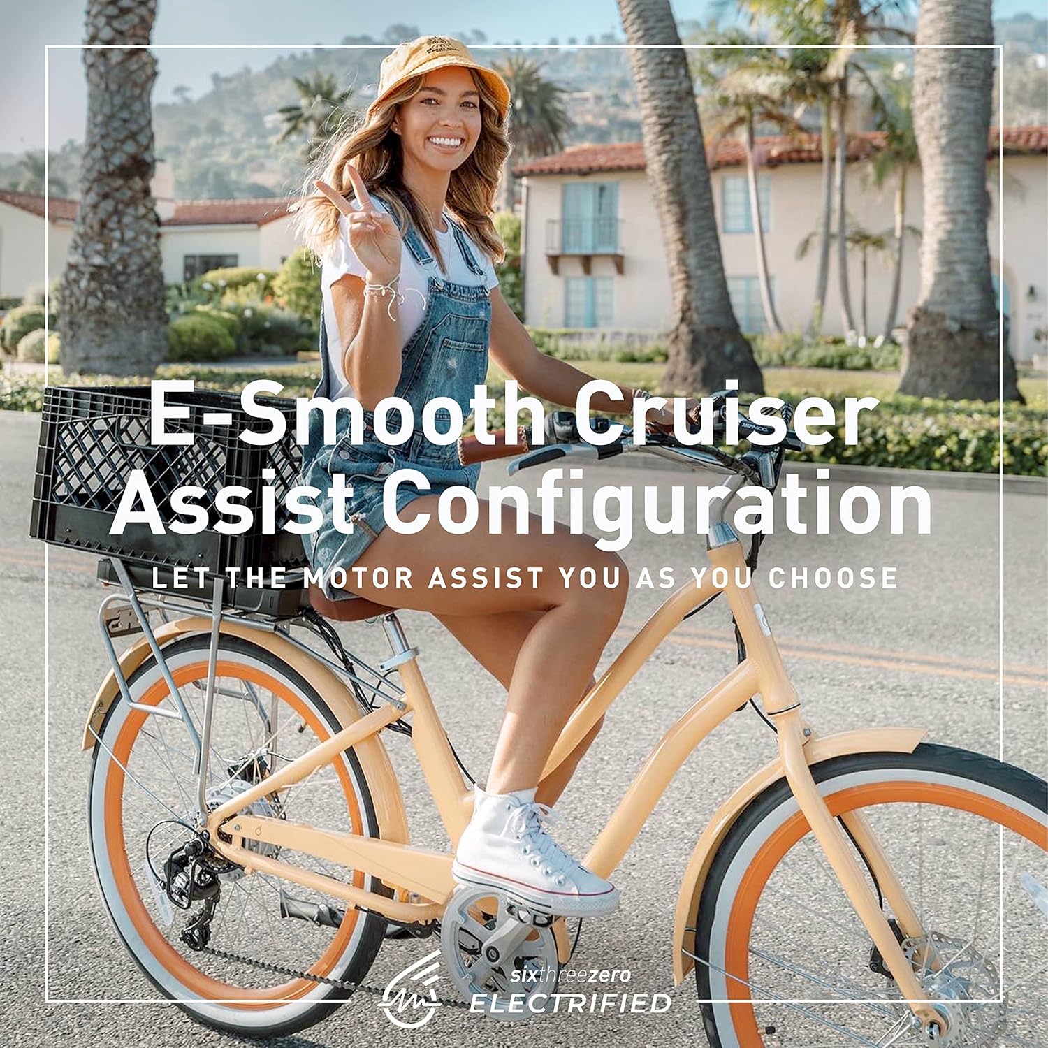 7-Speed Step Through Electric Beach Cruiser Bike, 250 Watt Motor, 26 Inch Wheels, Navy C20403