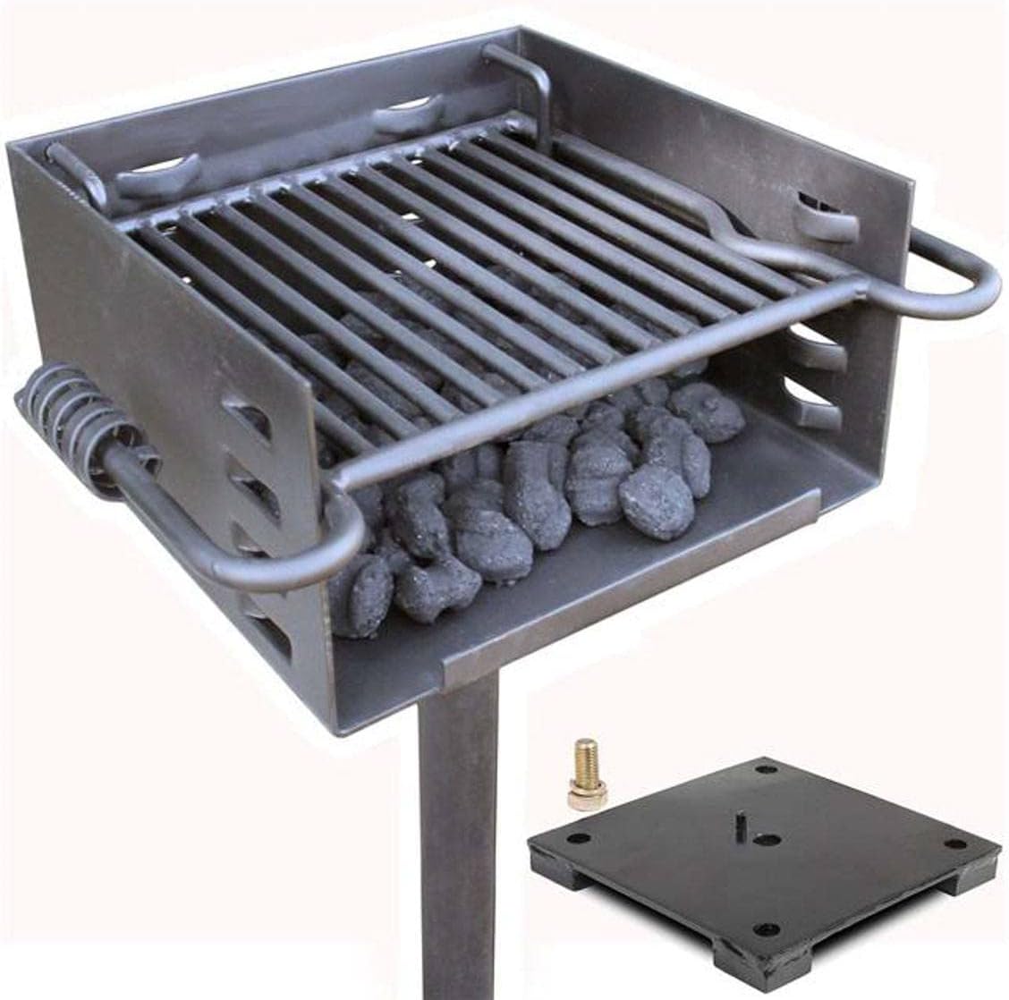 Single Post Park Style Charcoal Grill P1656