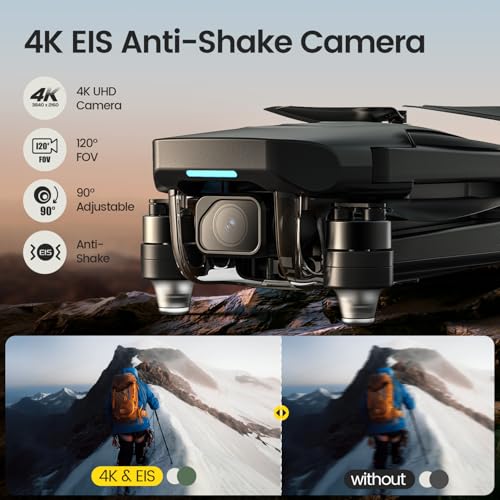 GPS Drone With 4K EIS Camera, 249g Foldable RC Quadcopter K326