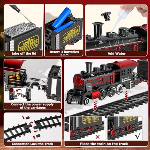 Train Set with Smokes Lights and Sound Electric Track Trains K1076