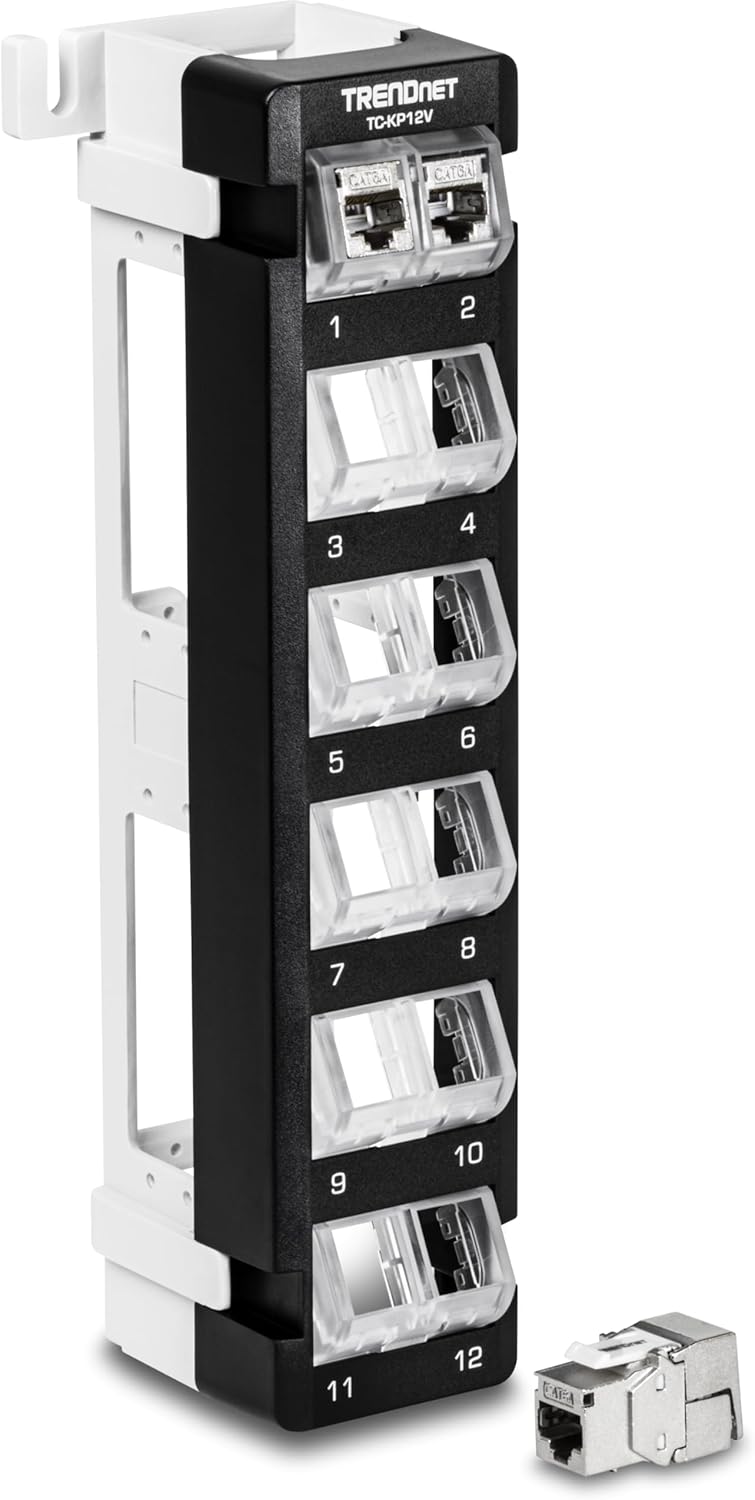 12-Port Blank Angled Wall Mount Keystone Patch Panel I517