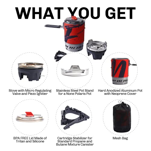 Portable Camping Backpacking Stove with Micro Regulated Valve B111066