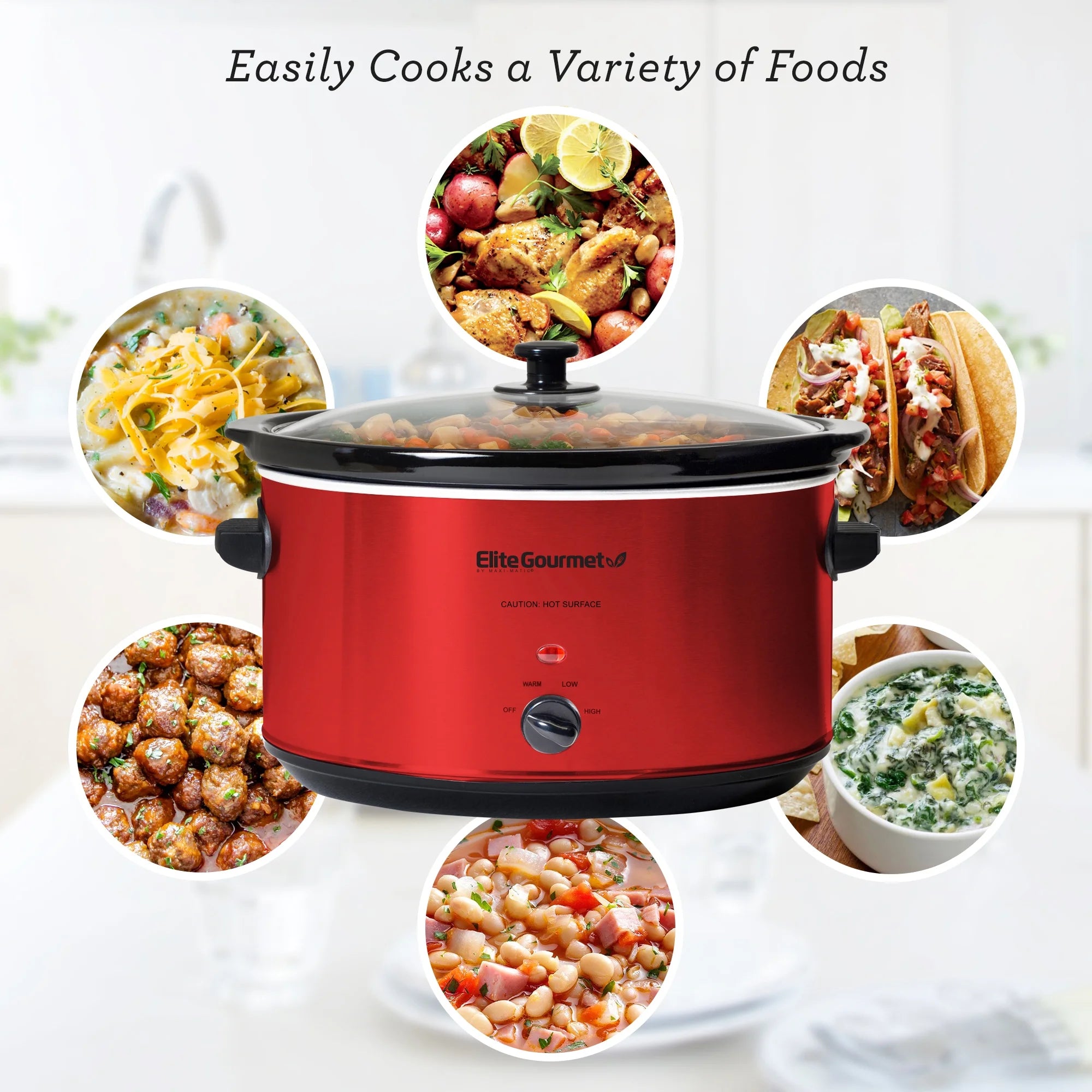 8.5Qt Stainless Steel Slow Cooker Y36196
