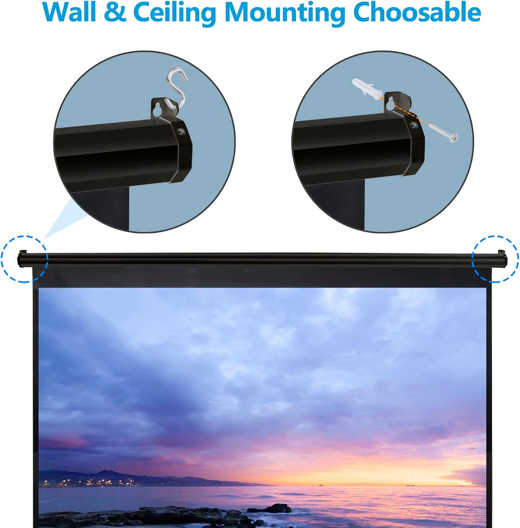 100 Inch 16:9 HD Pull Down Projector Screen S6459
