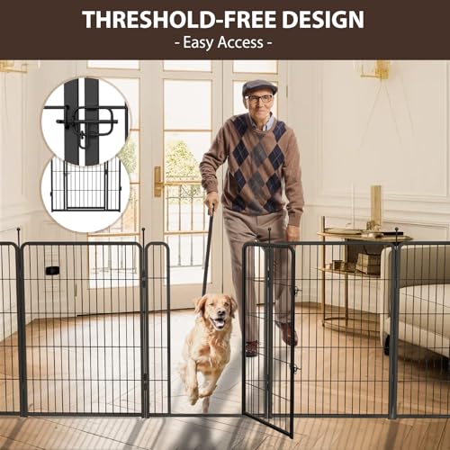 Heavy Duty Metal Dog Play Pen with Gate, 32" Height 8 Panels X5420
