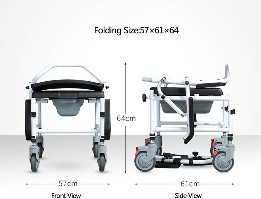 Padded Commode Chair with Wheels O8692