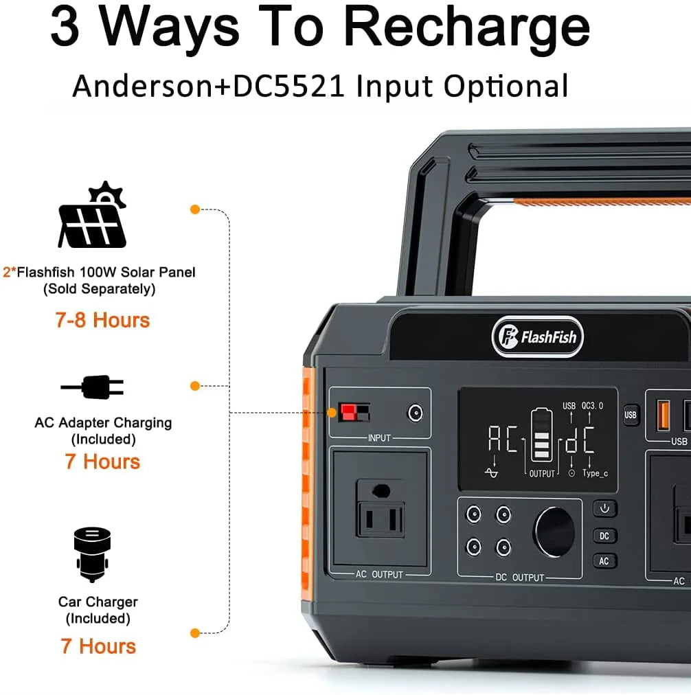 560W Portable Power Station, 520Wh/140400mAh Solar Generator D822