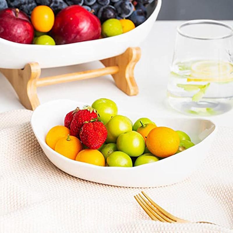 White 3 Tier Bamboo Fruit Basket P54589