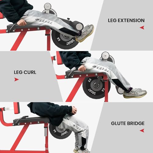 Adjustable Plate Loaded Leg Extension and Leg Curl Machine X377249