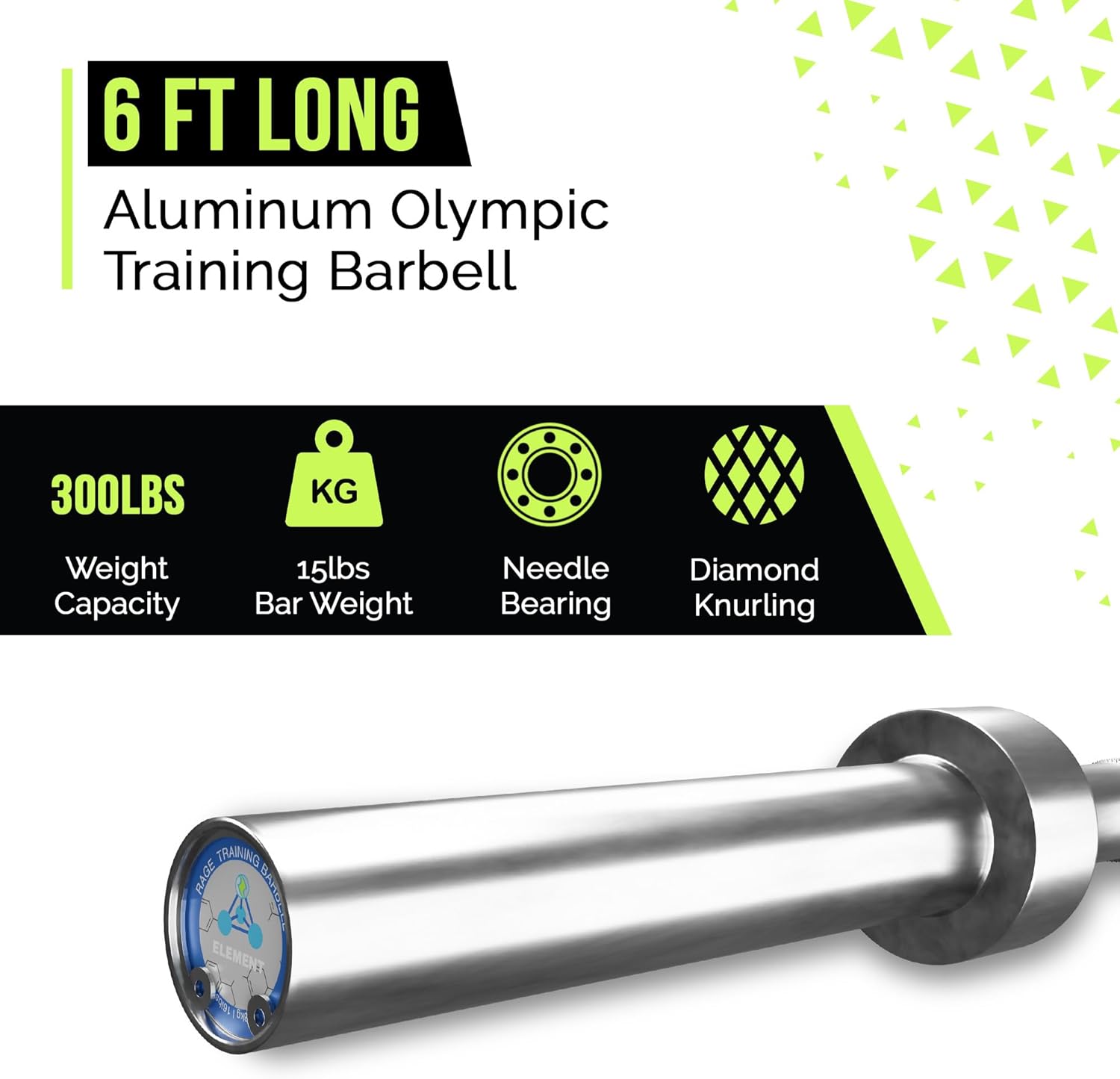 6FT 15 Pound 300 LBS Capacity Barbell N1890