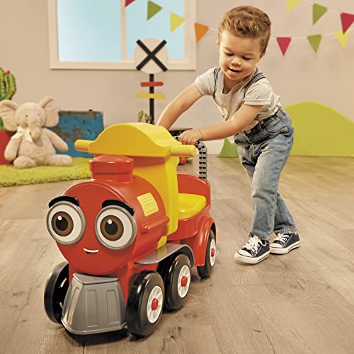 Cozy Train Ride-On with Storage and Working Bell J3464