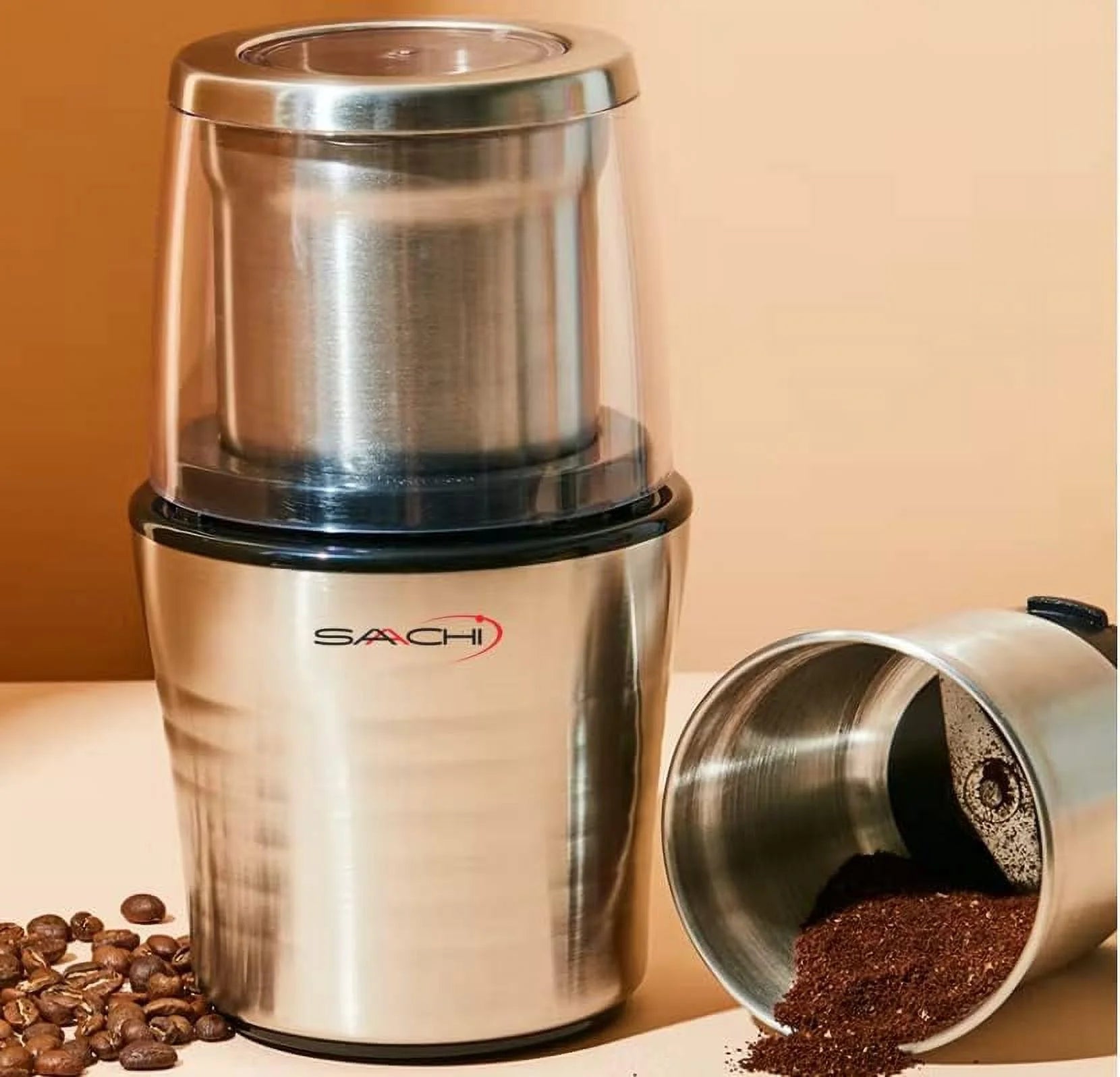 Electric Coffee Grinder with 2 Stainless Steel Blades Removable Bowls J613