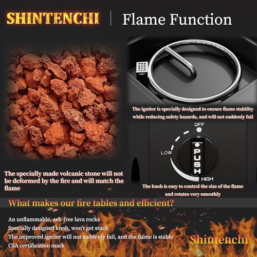 Black 28 Inch Steel Propane Fire Pit with Lid and Lava Rock K72591