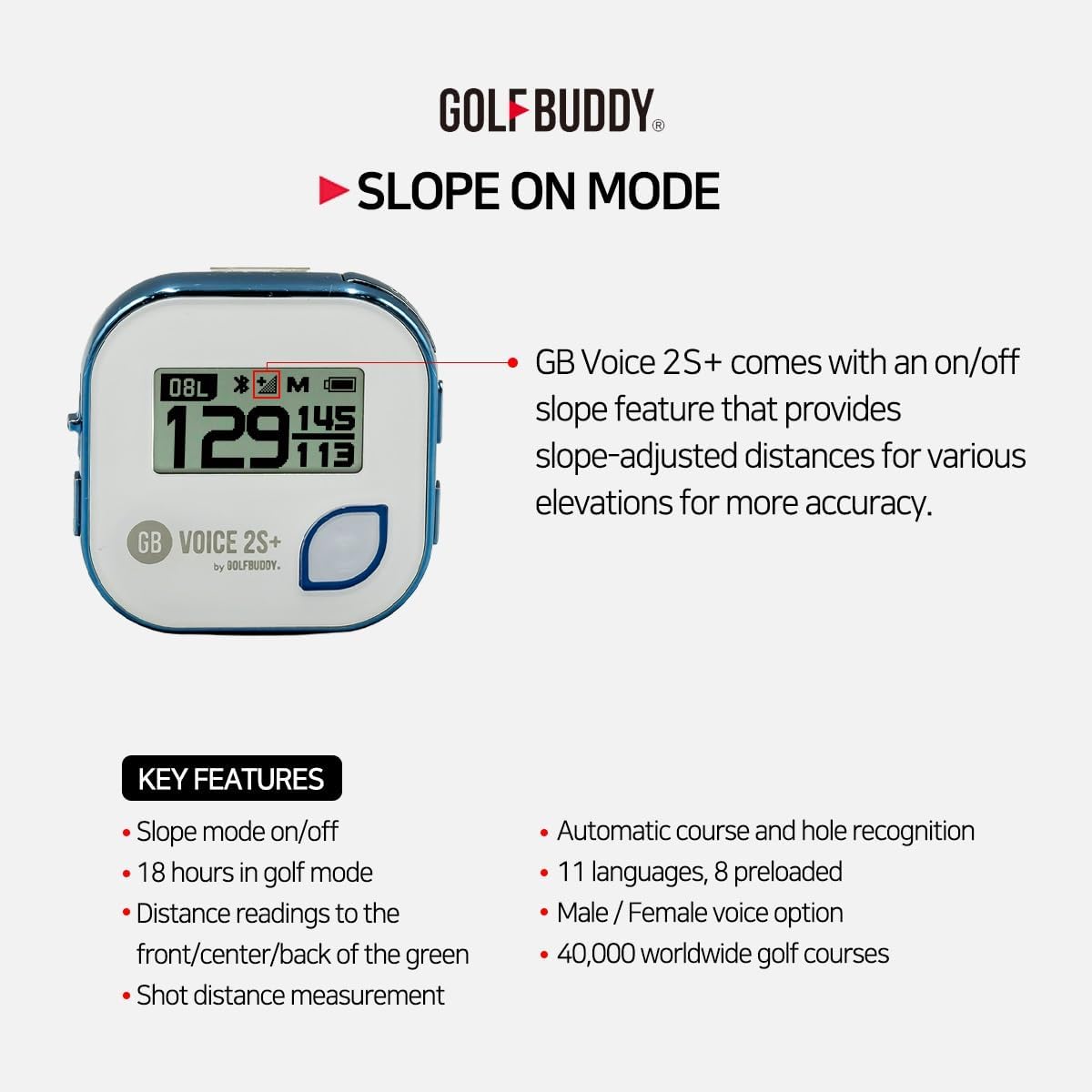 Blue Talking GPS Rangefinder with Slope Mode M953243