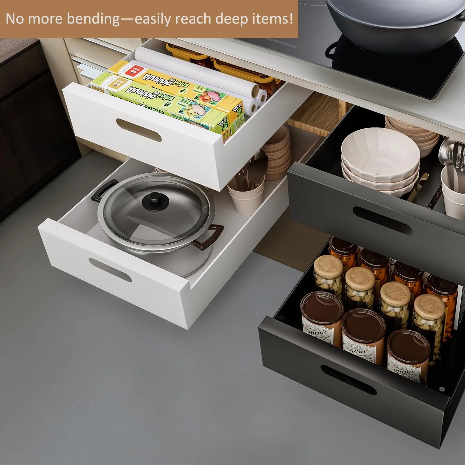 1 Pack 10-Inch Wide Carbon Steel Pull Out Cabinet Organizer D762177