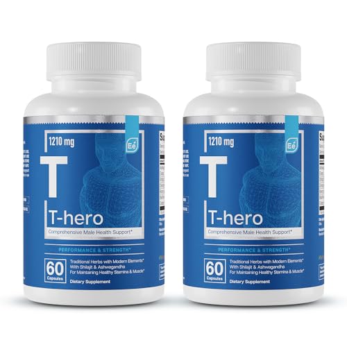 Male Health Supplement with Shoden Ashwagandha, Shilajit, DIM, 60 Caps X57799