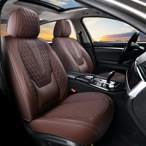 Red Line Leather Car Seat Covers Full Set B6588