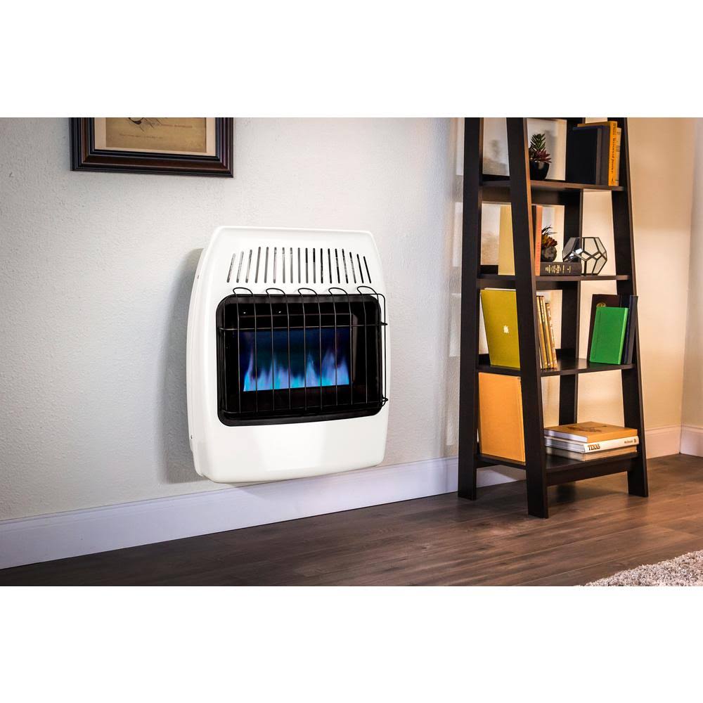 20,000 BTU Blue Flame Vent Free Liquid Propane Wall Heater V9642