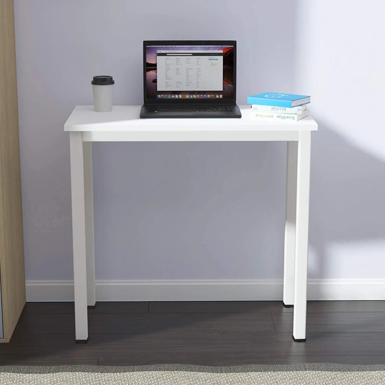 White 31.5 inches Small Computer Desk R4643