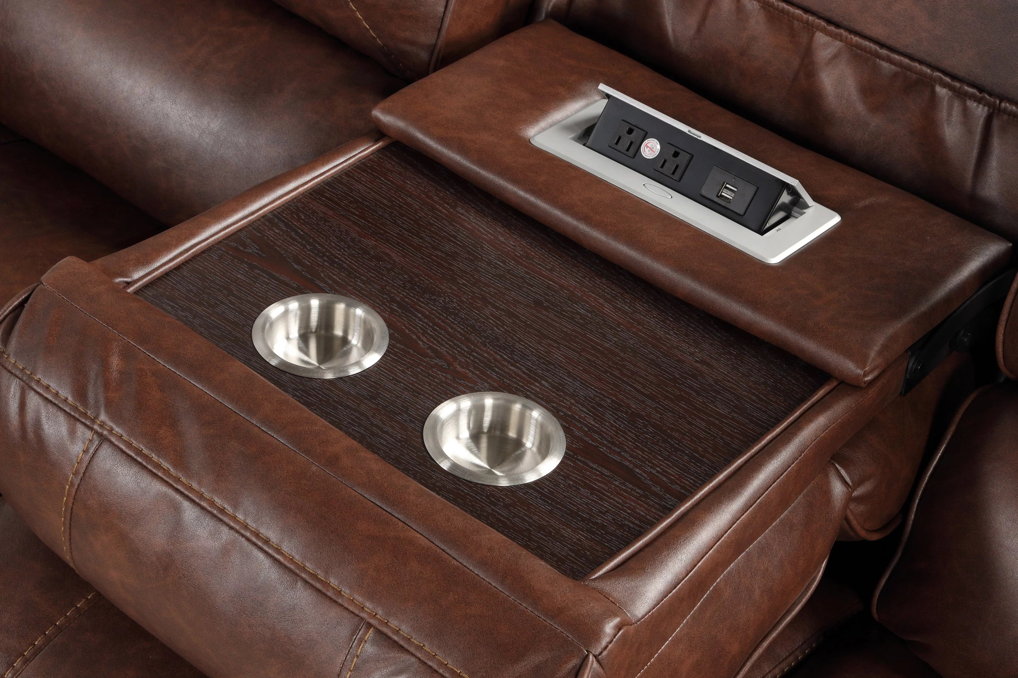 Brown Leather 3-Piece Sofa Set Z8304