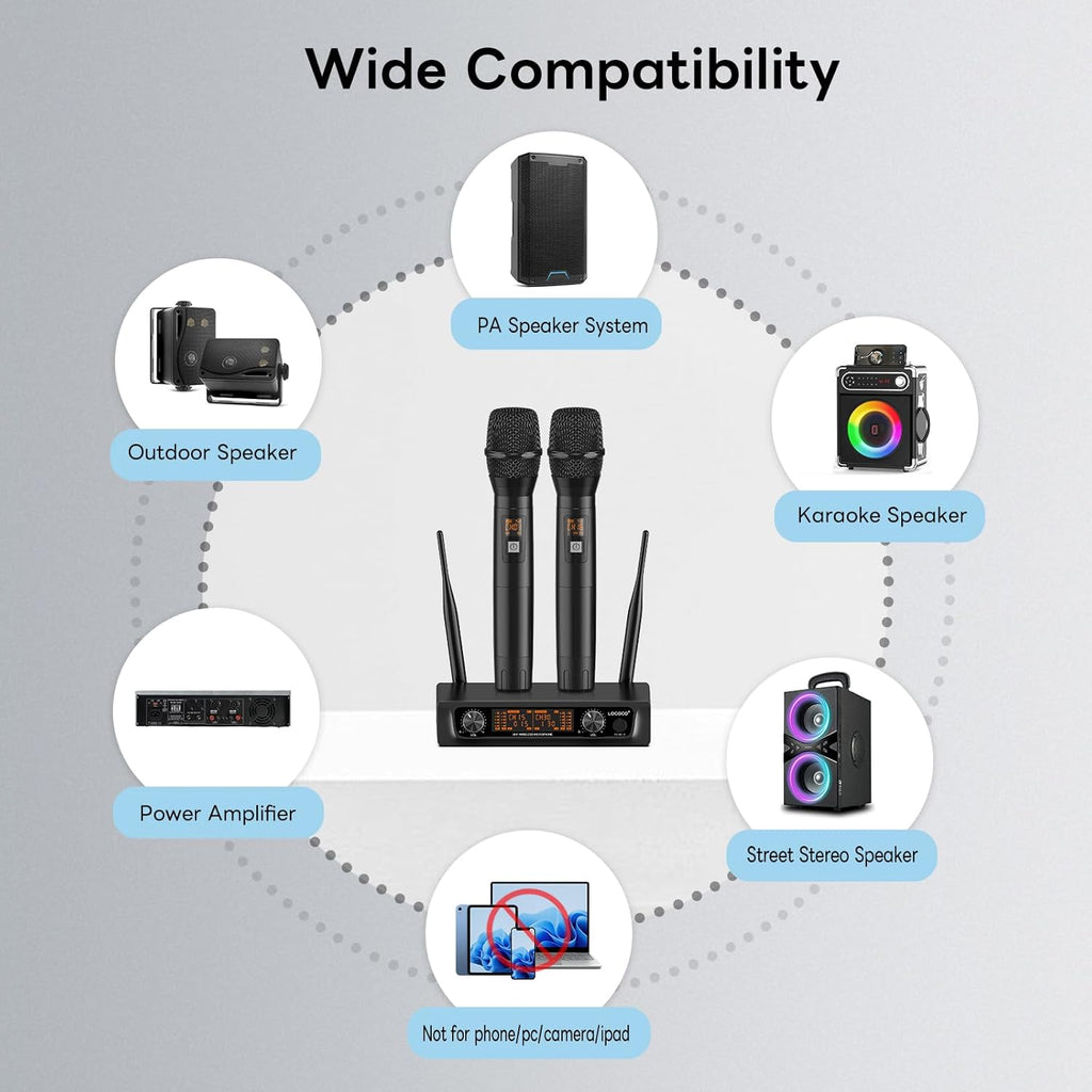 Metal Dual Wireless Microphone System V231