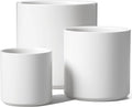 10/8/6 Inch White Ceramic Plant Pots Set of 3 R2357
