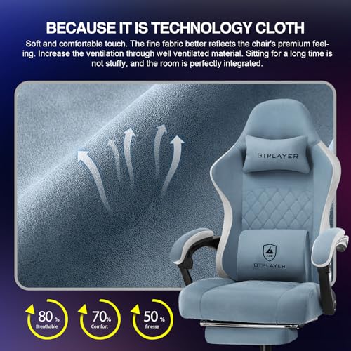 Gaming Chair with Pocket Spring Cushion and Footrest C786