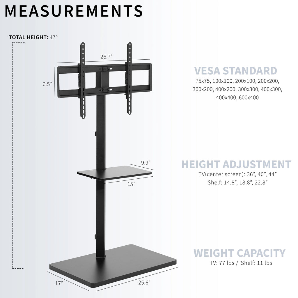 Height Adjustable TV Floor Stand B6815