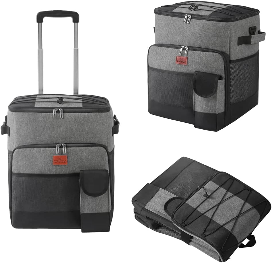 Soft Cooler with Wheels Insulated Portable Rolling Cooler T77078