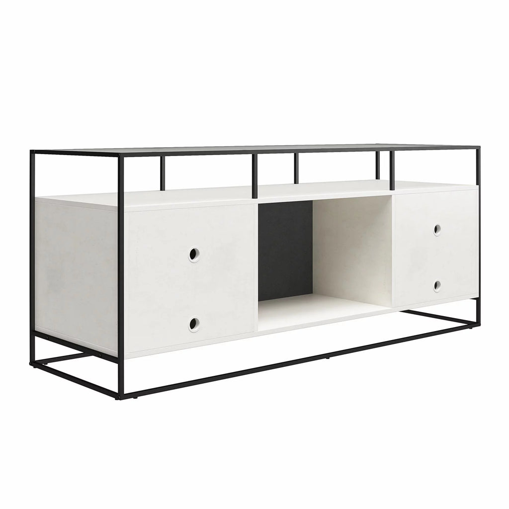 Plaster TV Stand with Electric Fireplace S8933