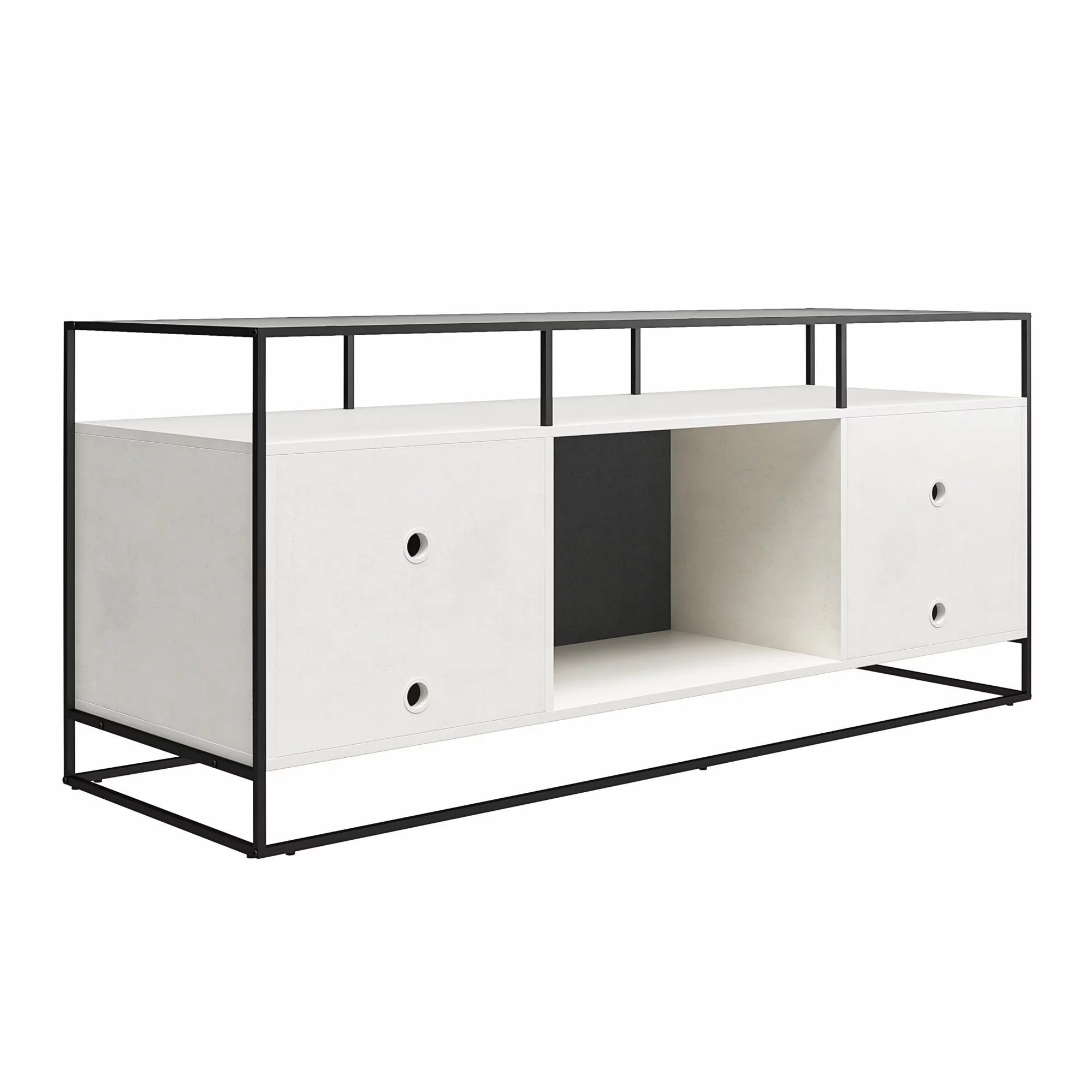 Plaster TV Stand with Electric Fireplace S8933