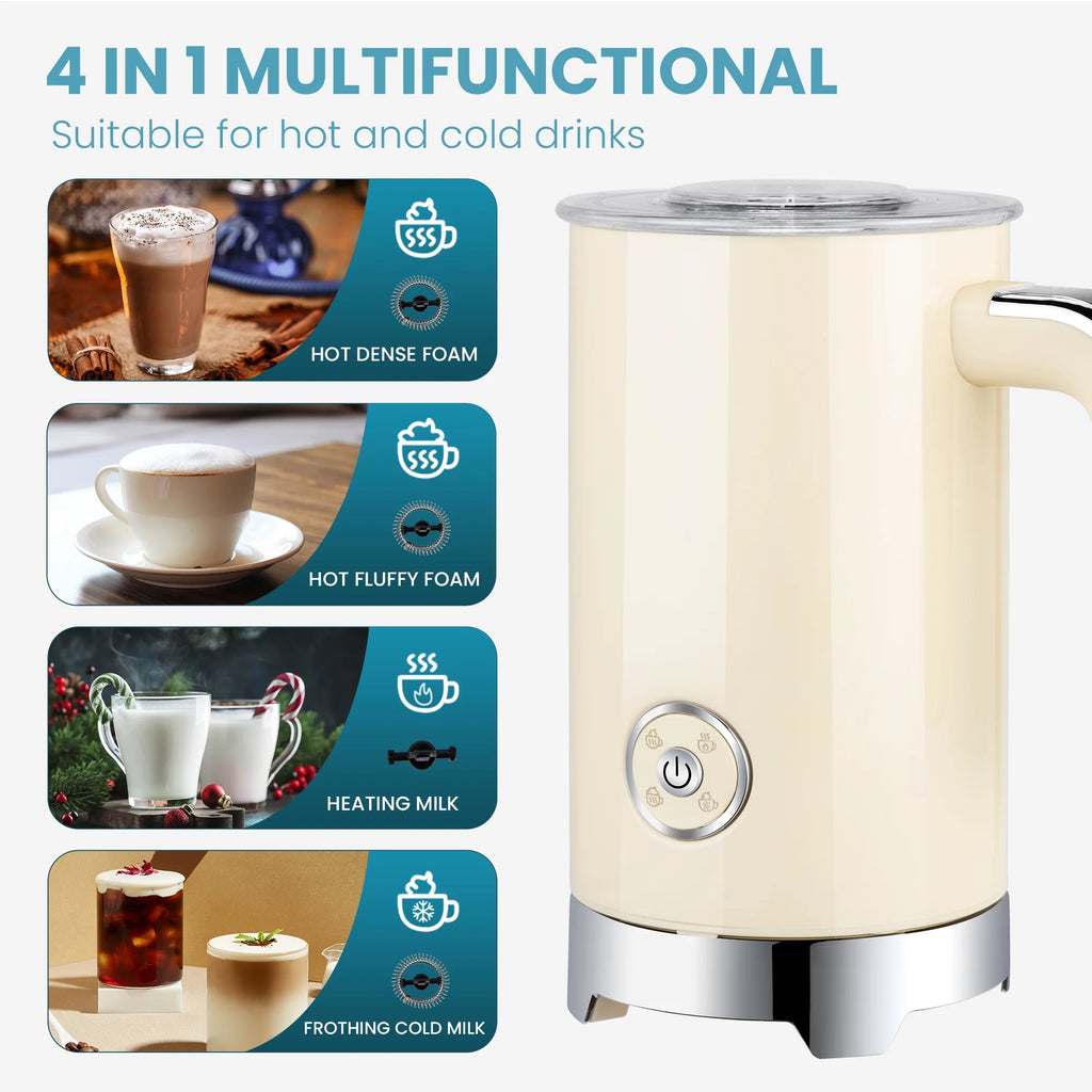 Electric Milk Frother and Steamer with 4 Settings Q89967