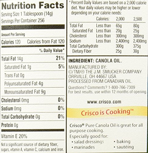 40 Fluid Ounce Canola Oil (Pack of 2) K833366