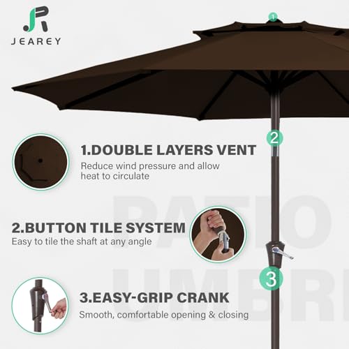 Navy Blue 9 ft 2-Tiers Patio Umbrella O2722