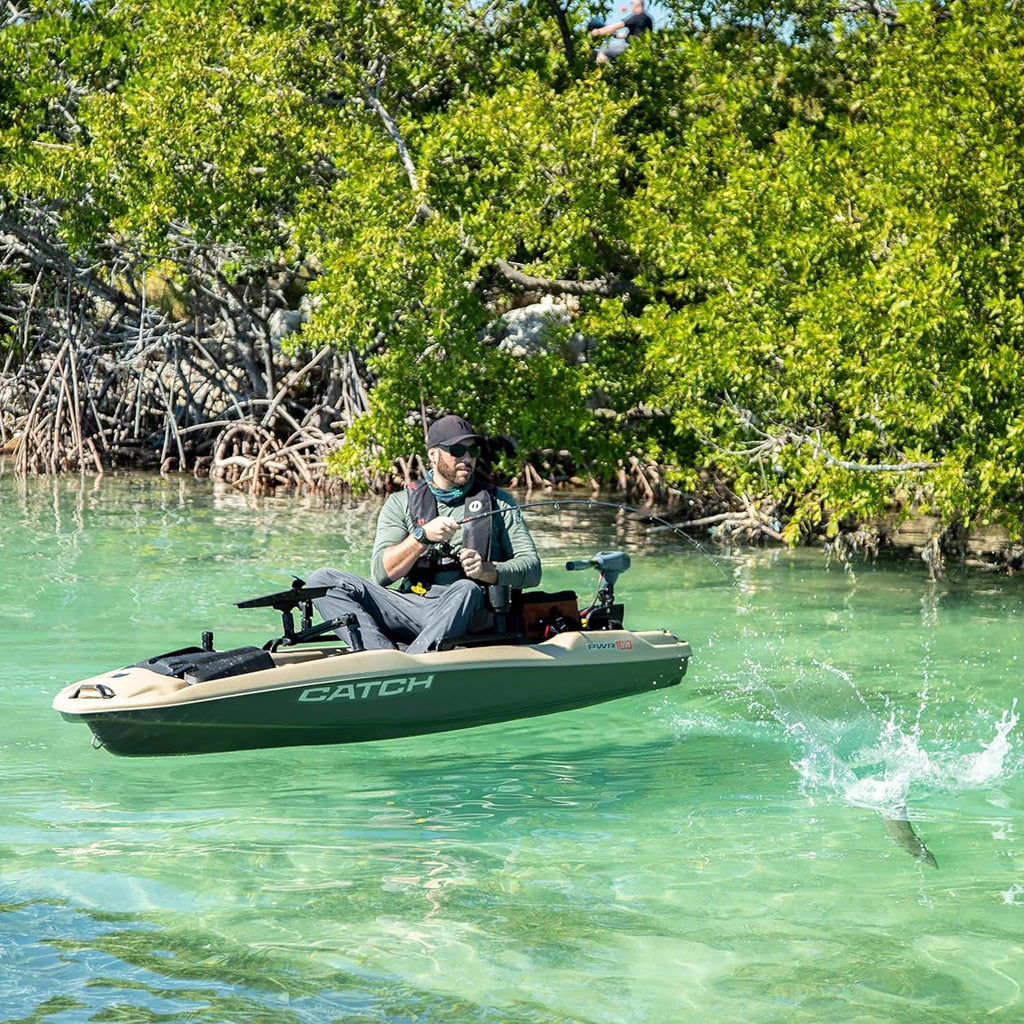 Sit-on-Top Fishing Kayak 10 ft Light Kaki R986732