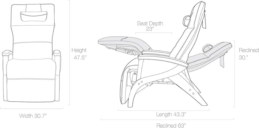 Pepper Leather Zero Gravity Recliner W30634