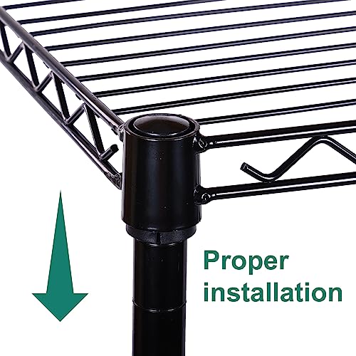 Black Steel Adjustable Storage Shelving Unit I595589