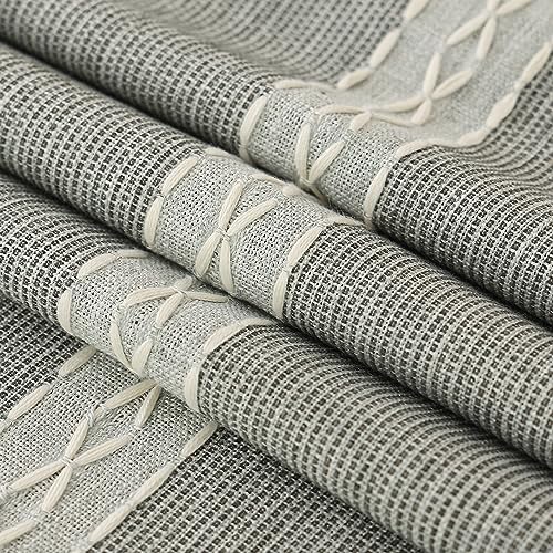 Brown 36 inches Linen Table Runner with Tassel W285532
