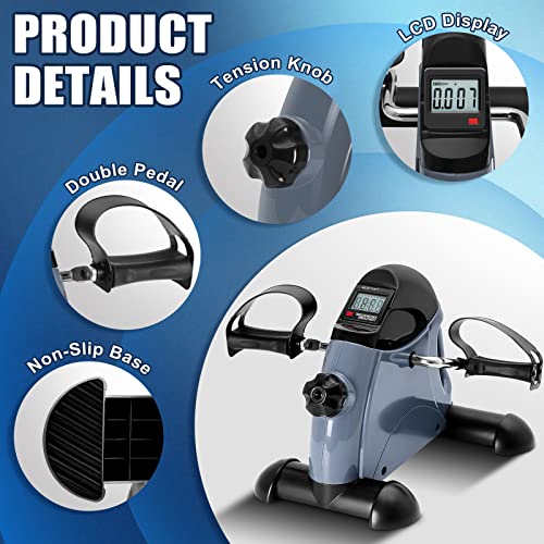 Under Desk Bike Pedal Exerciser with LCD Screen U8637