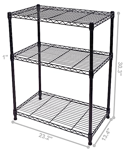 Black Steel Adjustable Storage Shelving Unit I595589