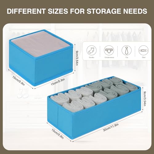 Set of 4 Light Grey Fabric Drawer Organizer D8300