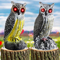 Gray Plastic Owl Decoy with Red Flashing Eyes, 2 Pcs X725858