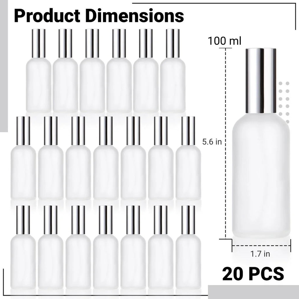 20 Pcs 3.4 oz Empty Glass Spray Bottles C915