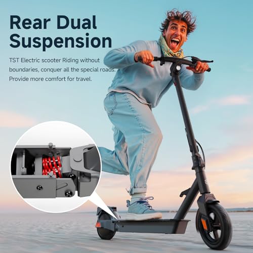 Electric Scooter, 500W Peak Motor, 8.5" Solid Rear Tire and Pneumatic Front Tire G958568