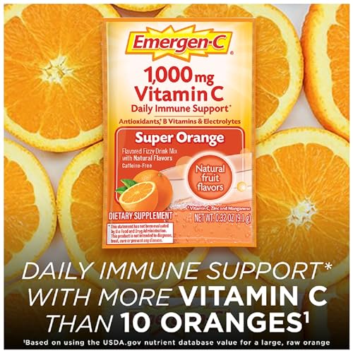 1000mg Vitamin C Powder, Pink Lemonade Flavor - 30 Count (Pack of 12) I394793