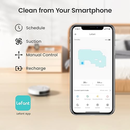 Robot Vacuum Cleaner with Strong Suction, 120 Mins Runtime, Slim, Self-Charging, Wi-Fi/App/Alexa Control J555568