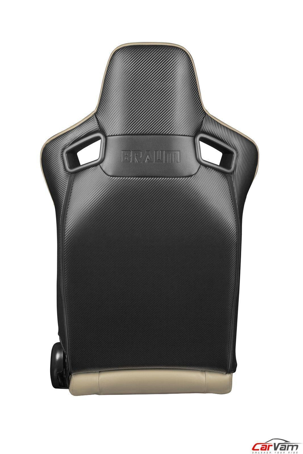 Beige Leatherette Racing Seats Pair M740842