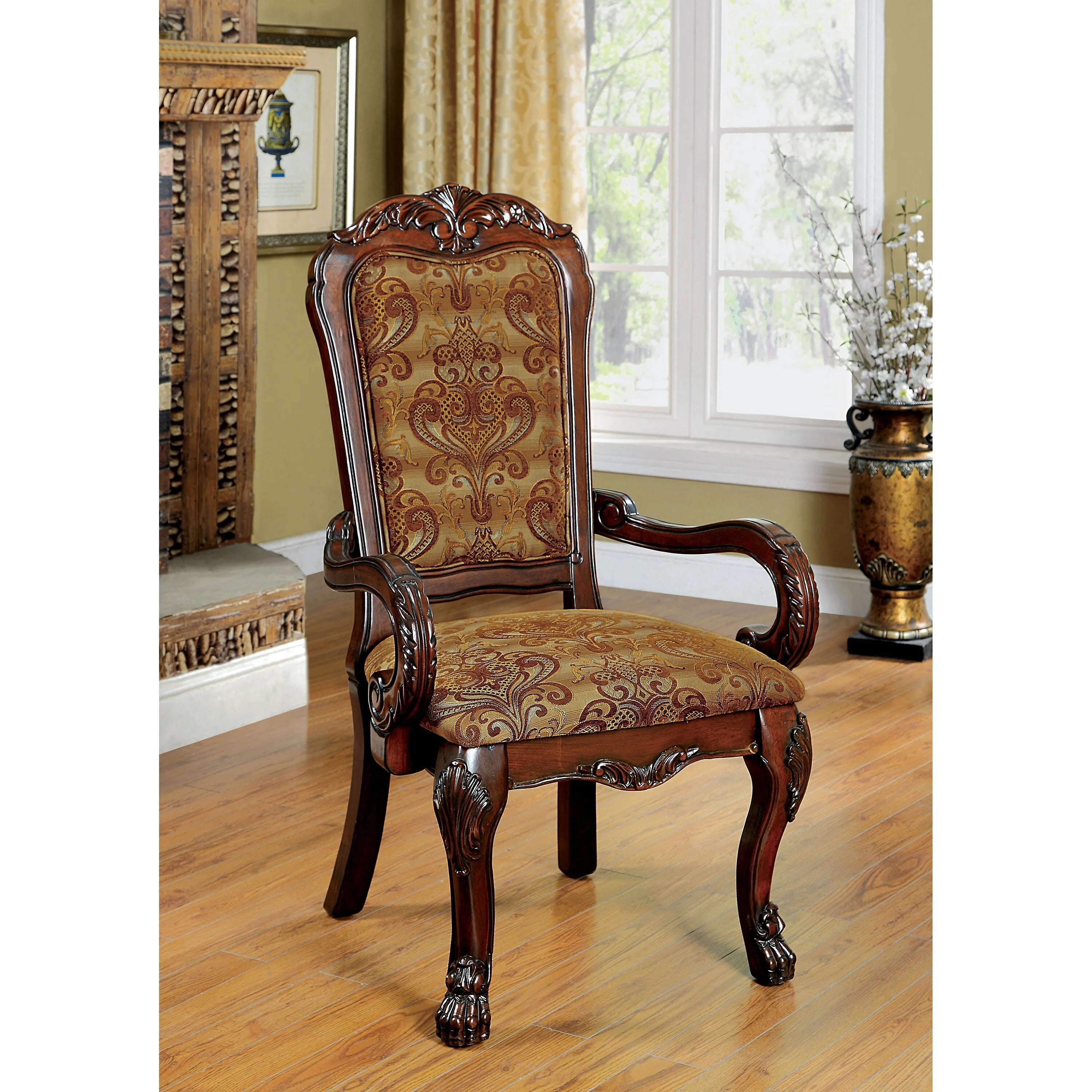 Cherry Solid Wood 7-Piece Dining Table Set A11809