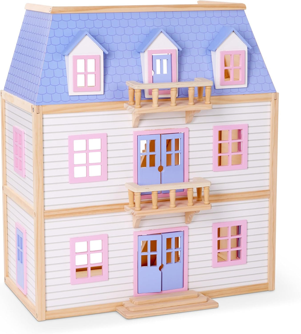 White 19 pcs Wooden Dollhouse P780