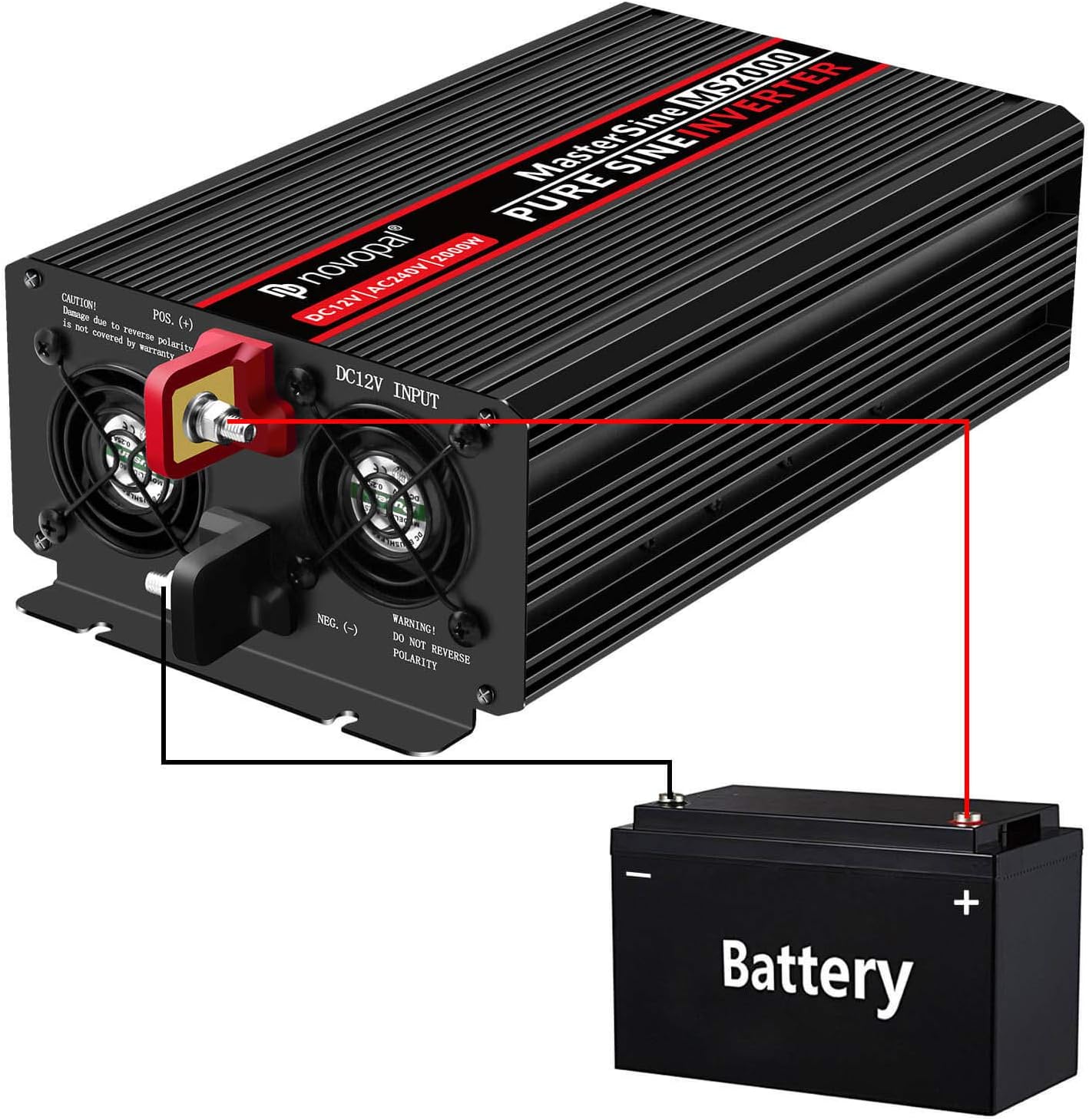 2000 Watt 24V DC to 110V AC Pure Sine Wave Power Inverter P358990